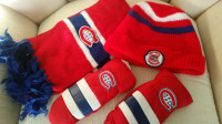 YOUTH CANADIEN'S NHL TOQUE, SCARF AND MITTS SET