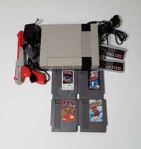 (NES) Original Nintendo with Zapper and Games 
