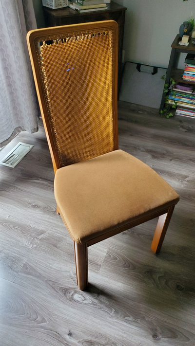 Five (5) Dining Chairs (Backrest Caning Broken), View more