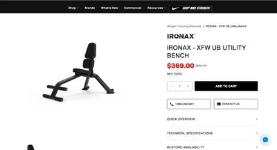 IRONAX XFW Utility Bench – Commercial Grade Home Gym Bench, View more