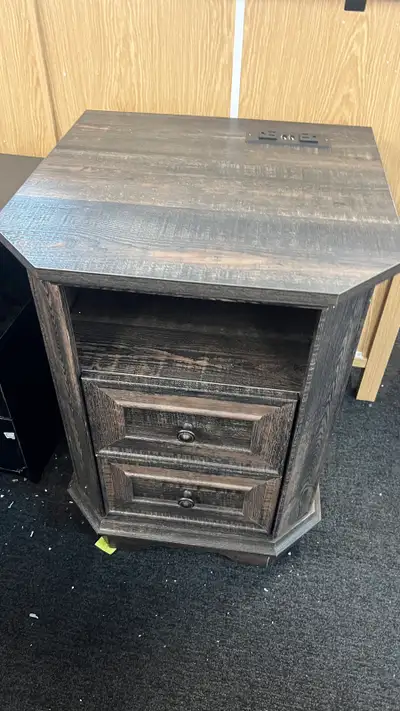 solid wood farmhouse 2-Drawer Nightstand, View more