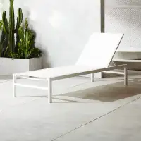 White Outdoor Lounger from CB2