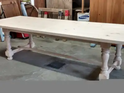 *STUNNING*NEW TABLE8'10'12'X42"SOL.WOOD2''THICK*LOUIS XIII*STYLE, View more