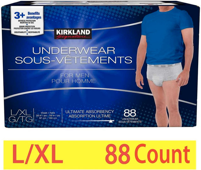 176 Culottes d'incontinence L/XL adult  dans Santé et besoins spéciaux  à Longueuil/Rive Sud - Image 2