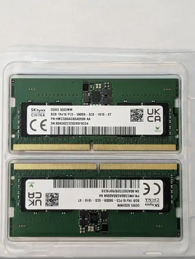 DDR5 16gb (2x8gb)KIT Brand new! SK hynix 5600b performance, View more