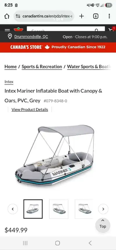 2024 Gonflable Mariner 3 Bateau gonflable vien avec toile , motor pour bateau comme vous voir sur la...
