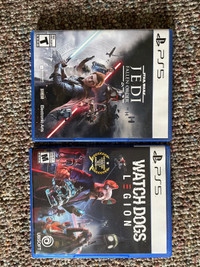 Ps5 games Star Wars and watch dogs