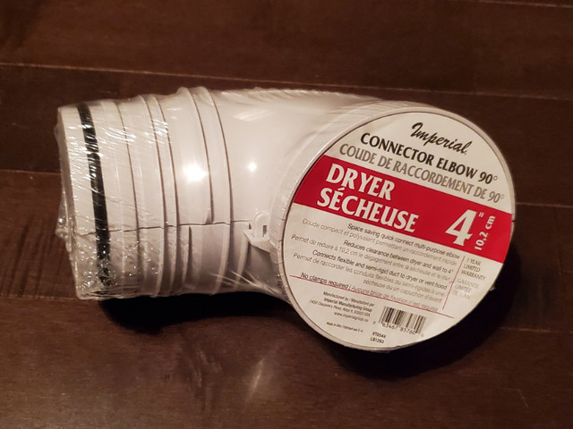 Imperial connector elbow 90° 4" dryer / coude de raccordement 4" dans Autre  à Ouest de l’Île