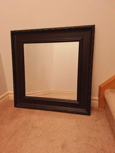 Elegant Wood Frame Mirror, New, Size: 28" * 28", View more