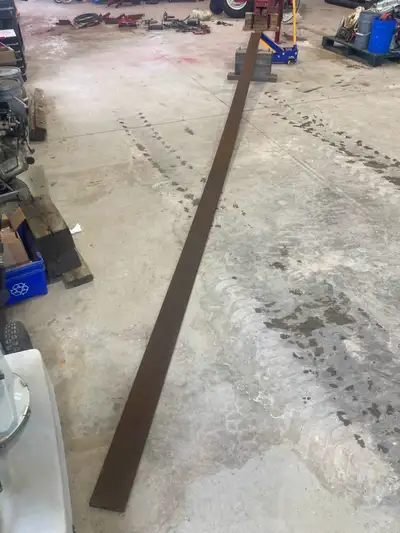 1/2” x 5” flat bar pieces. 5 lengths, each 20’ long. $100 each. Located outside Lucknow. 519-525-570...