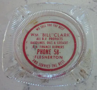 Vintage Ashtray, Wm. "Bill" Clark, Flesherton, Phone 58, View more
