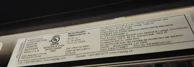 Maytag Over-The-Range Microwave598239504195932162