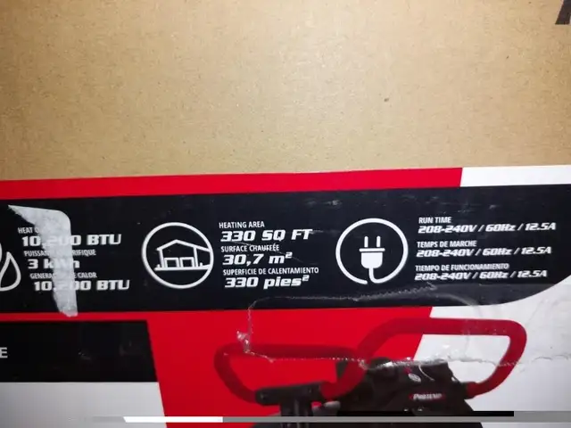 Chaufrette protemp 240 volts turbo neuf in Fireplace & Firewood in Laurentides - Image 3