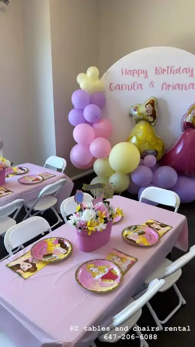 Kids and adult tables and chairs Rental, View more