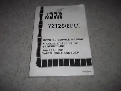 For Sale: Original Yamaha Owner's Service Manual for the 1993 Yamaha YZ125 (E)/LC Model. This manual...