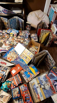 Giant hockey and baseball card and memorabilia collection