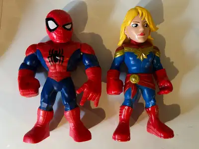 Marvel Spider-Man & Captain Marvel Large Size Action Figures, View more