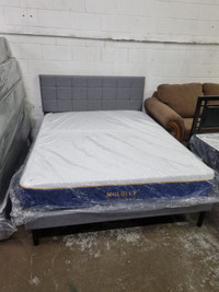 Queen bed + premium quality mattress with lifetime warranty