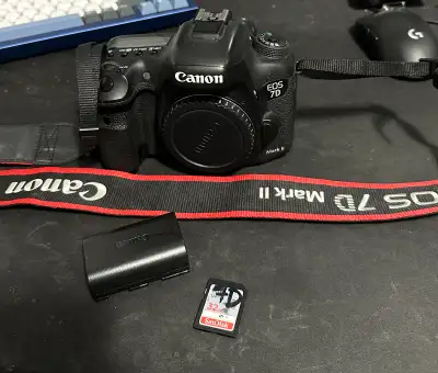 Canon 7D Mark II w/ battery and 32GB SD Card, View more
