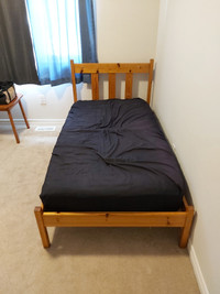 Twin Size Bed Frame + Twin Mattress Optional