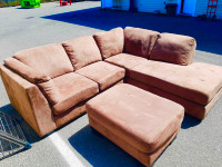 Beautiful light brown sectional couch