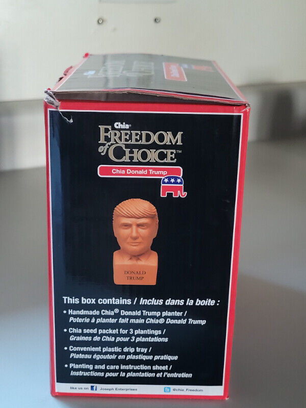 Chia President Donald Trump Freedom of Choice Pottery Planter in Arts & Collectibles in Oshawa / Durham Region - Image 4