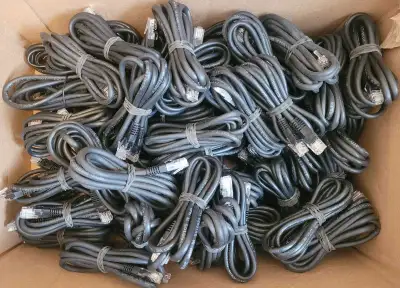 63x Cat5e Ethernet Cables 6ft Black - Bulk Lot RJ45 Gigabit, View more