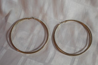 Pretty Golden Loop Earrings- Large
