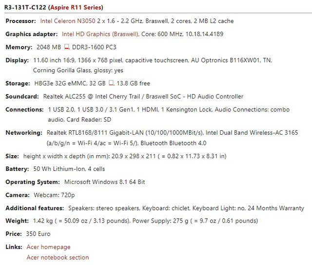 Acer Aspire R 11 -11.6” 2-in-1 Convertible Laptop in Laptops in Trenton - Image 4