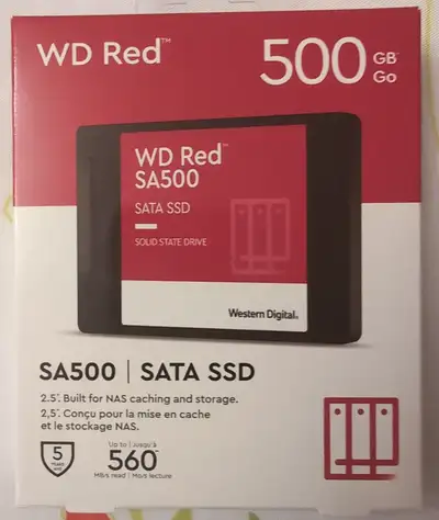 SSD 500 GB SATA SA500 WD Red NEUF, View more