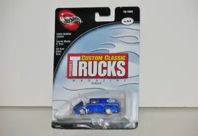 Hot Wheels "Custom Classic Trucks" Blue '56 Ford 1:64 Diecast, View more