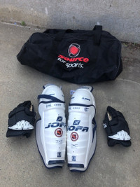 Hockey -Adult Shin Guards, Gloves & Bag