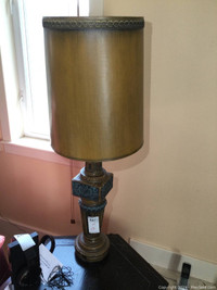 Pair of large vintage table lamps 42 inches tall. Working