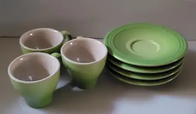 Le Creuset Green Espresso Cups & Saucers , View more