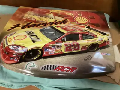 Autographed mini NASCAR car hood. #29 Kevin Harvick., View more