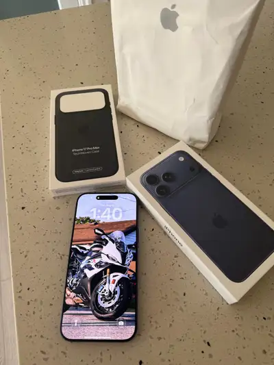 Selling my iPhone 17 Pro Max 1TB in Deep Blue. The phone is in mint condition and has always been we...