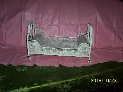 Beautiful wrought iron doll bed, View more