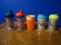Assorted children's sippy cups