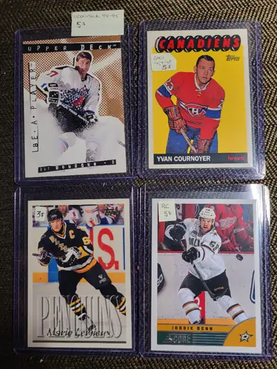 Prix sur les photos ou 12$ pour les 4. D'autres cartes disponibles ds mes autres annonces. Je suis a...