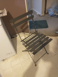 IKEA table set with two steel chair ! FREE
