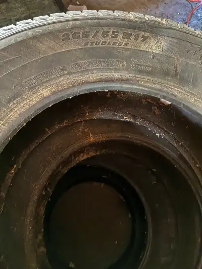 Seems like lots of tread but I am not an expert so I am hoping the picture of all 4 stacked helps.