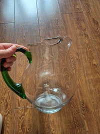 Glass Pitcher with Green Handle Napanee Kingston Area Preview