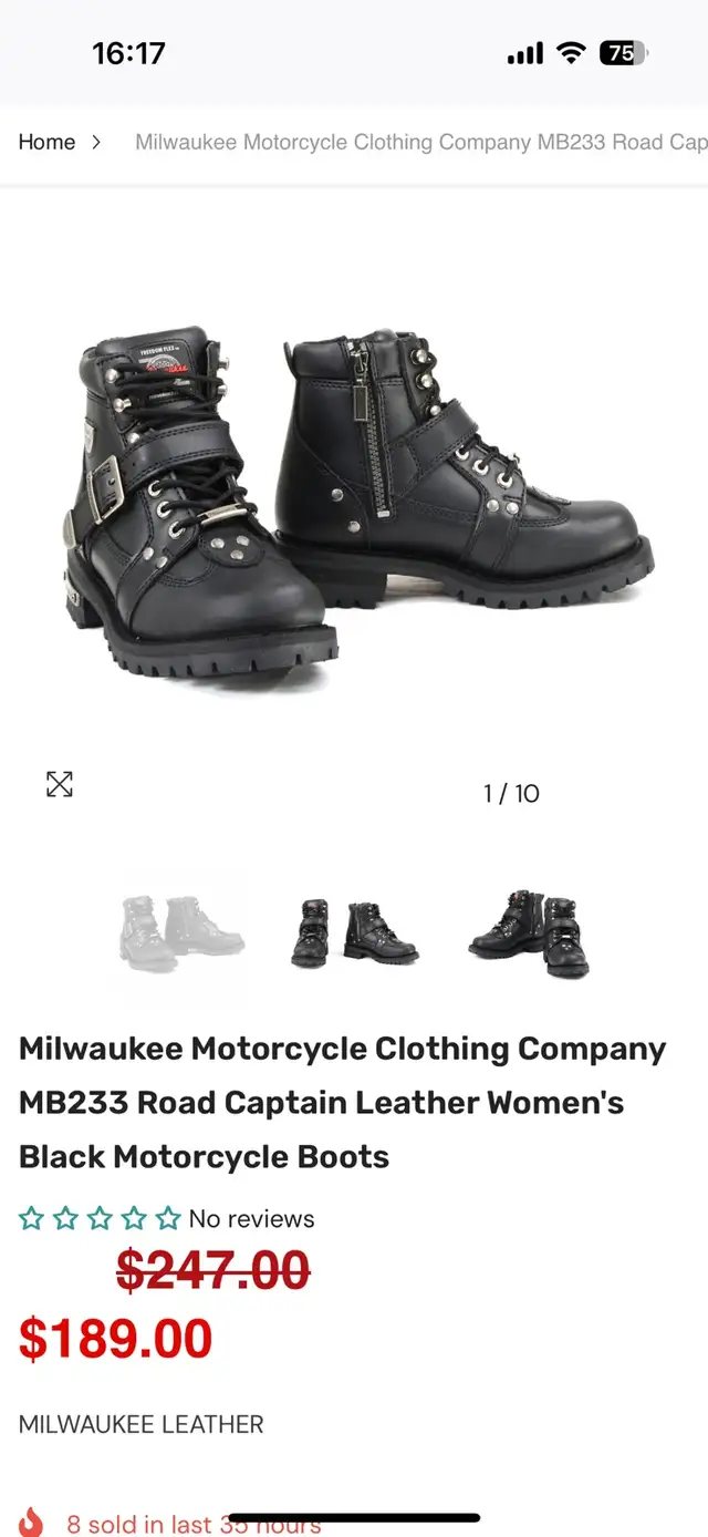 Milwaukee Motorcycle Boot Bottes Moto in Men's Shoes in City of Montréal - Image 7