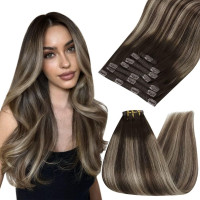 NEW: 16 Inch Clip in Real Human Hair Extensions