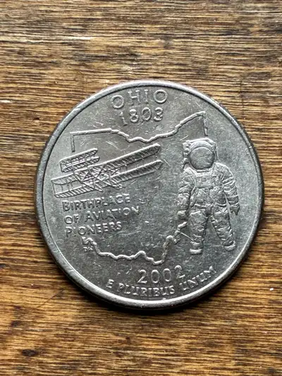 $1.25 special USA coin quarter OHio state airplane space 200, View more