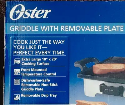 OSTER Griddle with Removable Plate, View more