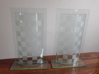 Checkered Glass Vases