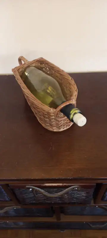 Wicker basket for vintage wine bottle63008306192643121