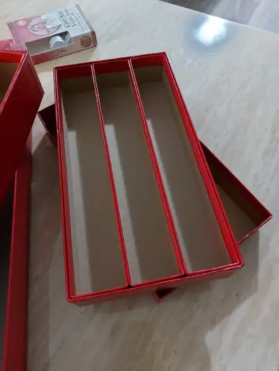 3 Custom Coin Holder Boxes for 2x2 and 1.5x1.5 coin flip holders and 3 penny tubes in excellent cond...