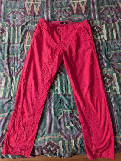 Men's red casual pants, View more